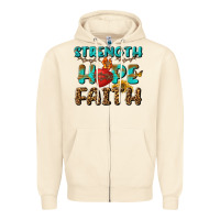 Sandshell Strength Hope Faith Zipper Hoodie - BundleAndBundleShop