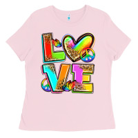 Bubblegum Pink love pride Ladies Tee - Zillion Design Studio