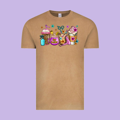 Hair Hustler Coffee Vintage Tee Designed By Jasminsmagicworld