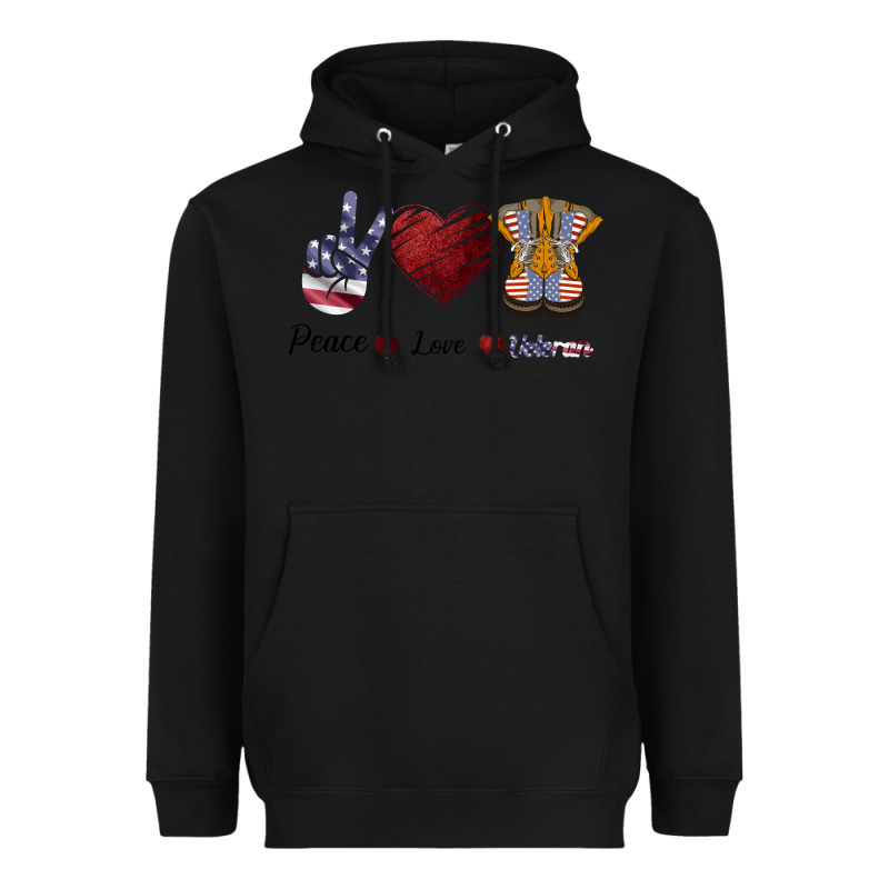 Peace Love Veteran Heavyweight Hoodie by Bettercallsaul | Teevron