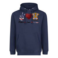 Navy Peace Love Veteran Heavyweight Hoodie - Bettercallsaul