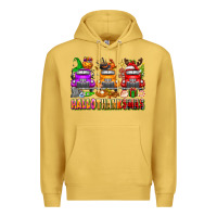 Antique Gold Hallothanksmas trucks Premium Hoodie - texasbilliewilder