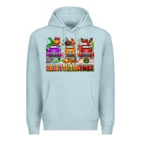 Blue Mist Hallothanksmas trucks Premium Hoodie - texasbilliewilder