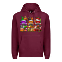 Burgundy Hallothanksmas trucks Premium Hoodie - texasbilliewilder