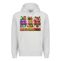 Dove Grey Hallothanksmas trucks Premium Hoodie - texasbilliewilder