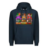Navy Hallothanksmas trucks Premium Hoodie - texasbilliewilder