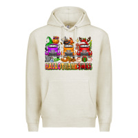 Oatmeal Heather Hallothanksmas trucks Premium Hoodie - texasbilliewilder