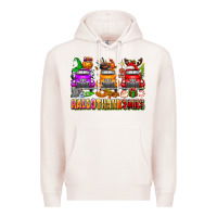 Pale Pink Hallothanksmas trucks Premium Hoodie - texasbilliewilder