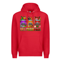 Red Hallothanksmas trucks Premium Hoodie - texasbilliewilder