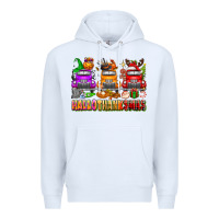 White Hallothanksmas trucks Premium Hoodie - texasbilliewilder