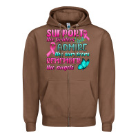 Chestnut Support The Lighters Admire The Survivors Remember The Angels Zipper Hoodie - BundleAndBundleShop