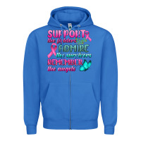 True Royal Support The Lighters Admire The Survivors Remember The Angels Zipper Hoodie - BundleAndBundleShop