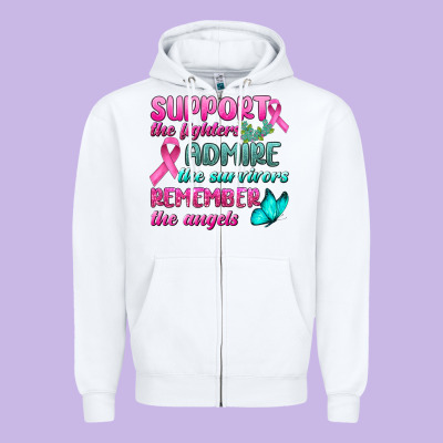 Support The Lighters Admire The Survivors Remember The Angels Zipper Hoodie Designed By Bundleandbundleshop