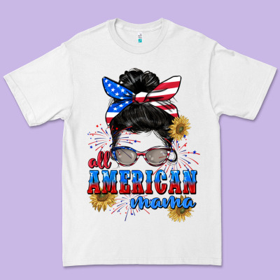 All American Mama 4th Of July Premium Tee Designed By Cowgirlartshop