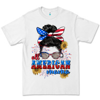 White All American Mama 4th of July Premium Tee - CowGirlArtShop