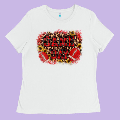 Game Day Football Ladies Tee Designed By Jahusdesignshop