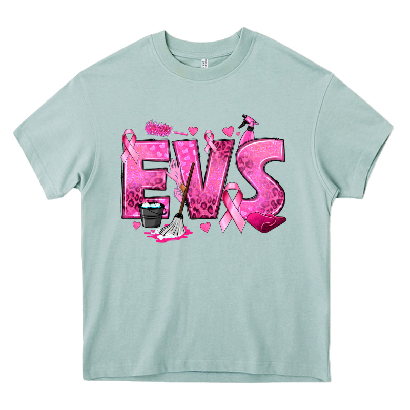 Environmental Services Breast Cancer Heavy Core Tee by texasbilliewilder | Teevron