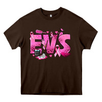 Chocolate Brown Environmental Services Breast Cancer Heavy Core Tee - texasbilliewilder