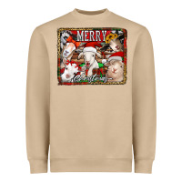Merry Christmas Goats Heavyweight Sweatshirt | Teevron
