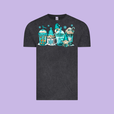 Winter Christmas Gnomes Coffee Cups Vintage Tee Designed By Jasminsmagicworld