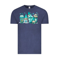 Vintage Denim winter christmas gnomes coffee cups Vintage Tee - Jasminsmagicworld