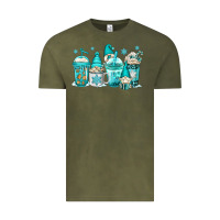 Vintage Olive winter christmas gnomes coffee cups Vintage Tee - Jasminsmagicworld