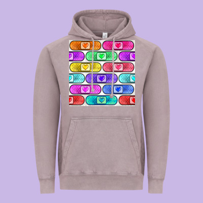 Plaster Seamless Pattern Vintage Hoodie Designed By Bundleandbundleshop