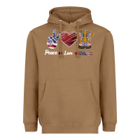 Toasted Coconut Peace Love Veteran Heavyweight Hoodie - Bettercallsaul