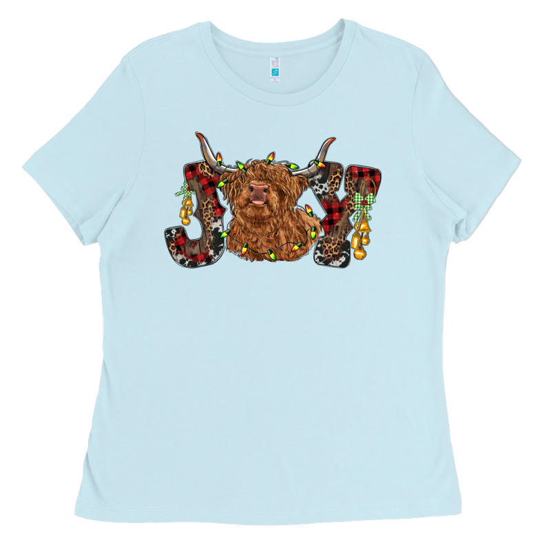 Joy Highland Cow Ladies Tee by RanaPortraitStore | Teevron