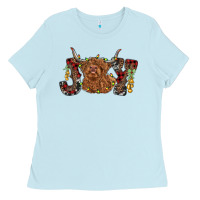 Baby Blue joy highland cow Ladies Tee - RanaPortraitStore