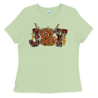 Matcha joy highland cow Ladies Tee - RanaPortraitStore