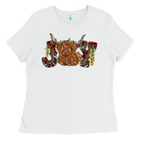 White joy highland cow Ladies Tee - RanaPortraitStore