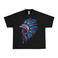 Black indian headdress with american flag Urban Heavy Tee - BarkalooDesign