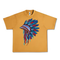 Peanut Butter indian headdress with american flag Urban Heavy Tee - BarkalooDesign
