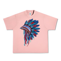 Salmon indian headdress with american flag Urban Heavy Tee - BarkalooDesign