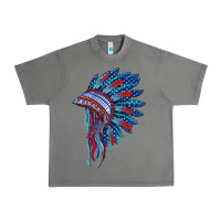 Tornado indian headdress with american flag Urban Heavy Tee - BarkalooDesign