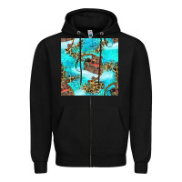 Black Mama Bear Hunting Fish With Leopard Seamless Pattern Zipper Hoodie - BundleAndBundleShop