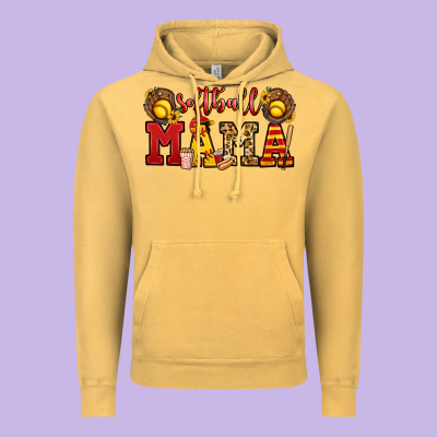 Softball Mama Vintage Hoodie Designed By Jasminsmagicworld