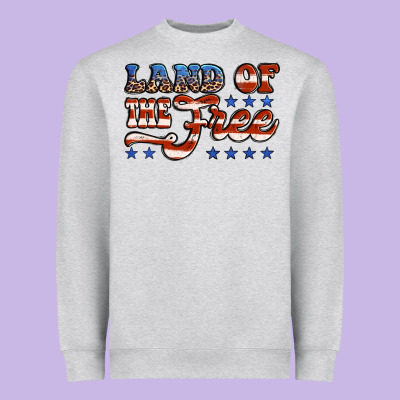 Land Of The Free America Heavyweight Sweatshirt Designed By Jasminsmagicworld