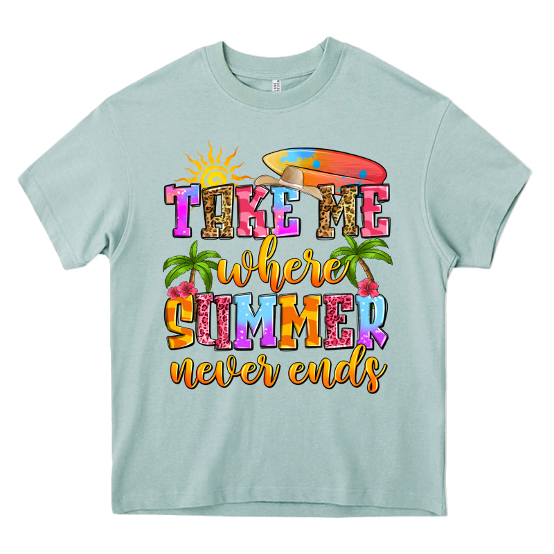 Take Me Where Summer Never Ends Heavy Core Tee by Zillion Design Studio | Teevron