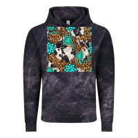 Cloud Black western turquoise seamless pattern Vintage Hoodie - BundleAndBundleShop
