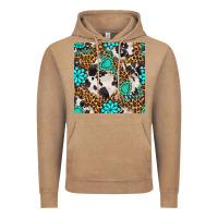 Vintage Coffee western turquoise seamless pattern Vintage Hoodie - BundleAndBundleShop