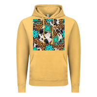 Vintage Mustard western turquoise seamless pattern Vintage Hoodie - BundleAndBundleShop