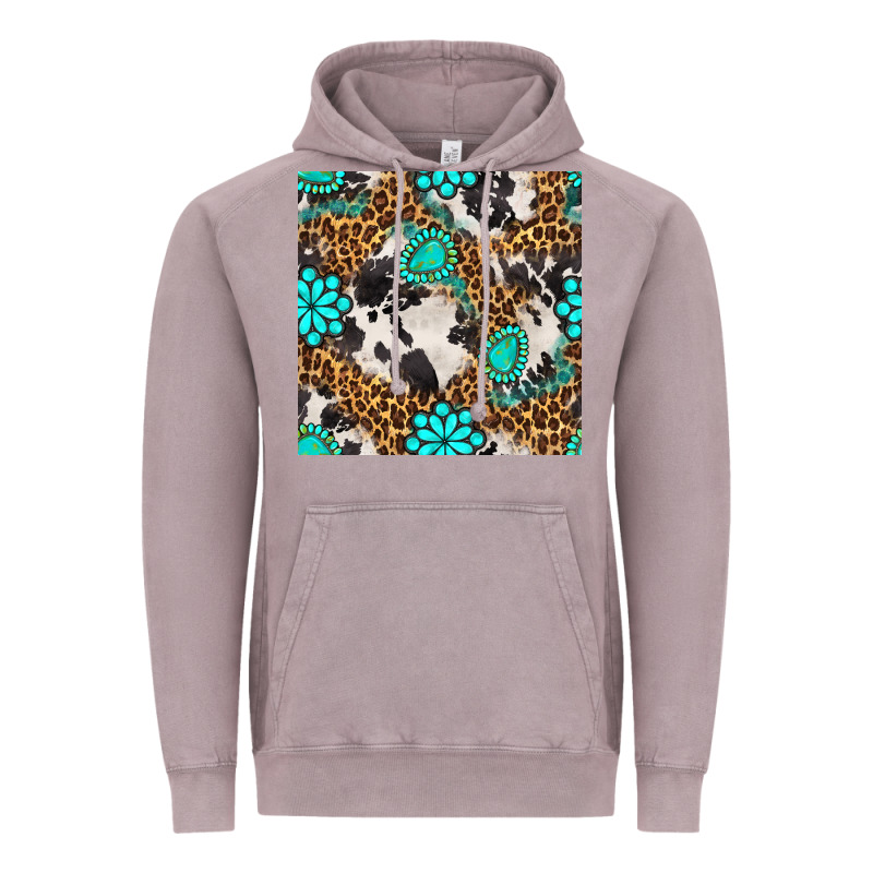 Western Turquoise Seamless Pattern Vintage Hoodie by BundleAndBundleShop | Teevron