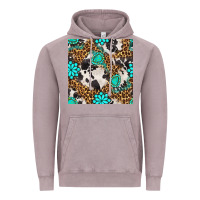 Vintage Zinc western turquoise seamless pattern Vintage Hoodie - BundleAndBundleShop