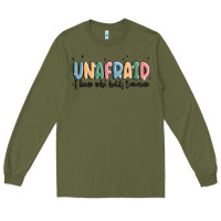 Army Green unafraid Long Sleeve Tee - MaliasSmallBusiness