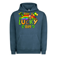 Pigment Midnight Navy St. Patrick's Have a lucky day Urban Hoodie - OliviaCreatesArt