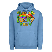Pigment Pebble Blue St. Patrick's Have a lucky day Urban Hoodie - OliviaCreatesArt