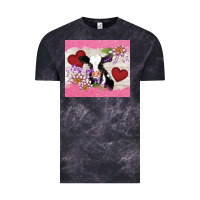 Cloud Black lotus heart cow valentine Vintage Tee - AdoDesignShop