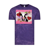 Cloud Purple lotus heart cow valentine Vintage Tee - AdoDesignShop